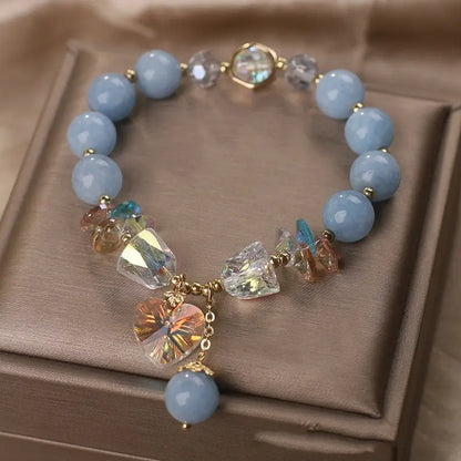 Aquamarine Crystal Bracelet For Women Affordable Luxury Fashion null