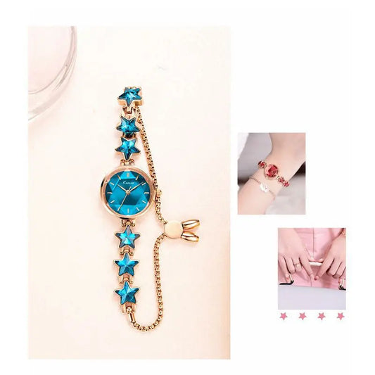 Bracelet Watch Ladies Stretch Buckle Light Luxury Rose Gold Quartz null