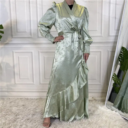 New Fashion Women's Clothing Patchwork Muslim Dress null