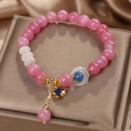 Natural Tourmaline Double Ring Bracelet Women's Light Luxury null