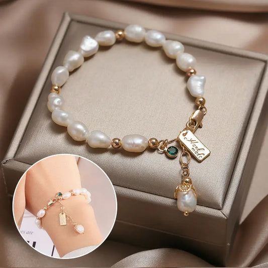 Natural Zircon Pearl Bracelet Ins Fashion Luxury Jewelry null