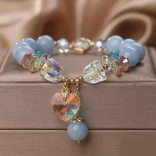Aquamarine Crystal Bracelet For Women Affordable Luxury Fashion null